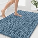 Smiry Bathroom Rugs 40X32, Extra Soft Rubber Backing Chenille Bath Mats