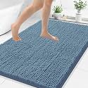 Smiry Bathroom Rugs 40X32, Luxury Chenille Extra Soft Absorbent Bath Mat