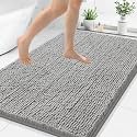 Smiry Bathroom Rugs 40X32, Luxury Chenille Extra Soft Absorbent Bath Mat
