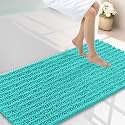 Smiry Bathroom Rugs 44X24, Extra Soft Rubber Backing Chenille Bath Mats