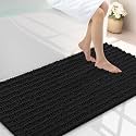 Smiry Bathroom Rugs 44X24, Extra Soft Rubber Backing Chenille Bath Mats