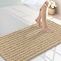 Smiry Bathroom Rugs 44X24, Extra Soft Rubber Backing Chenille Bath Mats