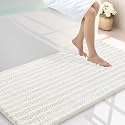 Smiry Bathroom Rugs 44X24, Extra Soft Rubber Backing Chenille Bath Mats