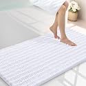 Smiry Bathroom Rugs 44X24, Extra Soft Rubber Backing Chenille Bath Mats