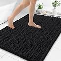 Smiry Bathroom Rugs 44X32, Extra Soft Rubber Backing Chenille Bath Mats