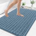 Smiry Bathroom Rugs 44X32, Extra Soft Rubber Backing Chenille Bath Mats