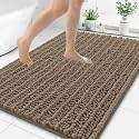 Smiry Bathroom Rugs 44X32, Extra Soft Rubber Backing Chenille Bath Mats