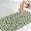 Smiry Bathroom Rugs 45X27, Extra Soft Rubber Backing Chenille Bath Mats