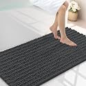 Smiry Bathroom Rugs 45X27, Extra Soft Rubber Backing Chenille Bath Mats