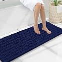 Smiry Bathroom Rugs 47X17, Extra Soft Rubber Backing Chenille Bath Mats