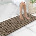 Smiry Bathroom Rugs 47X17, Extra Soft Rubber Backing Chenille Bath Mats