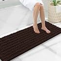 Smiry Bathroom Rugs 47X17, Extra Soft Rubber Backing Chenille Bath Mats