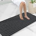 Smiry Bathroom Rugs 47X20, Extra Soft Rubber Backing Chenille Bath Mats