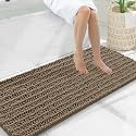Smiry Bathroom Rugs 47X20, Extra Soft Rubber Backing Chenille Bath Mats