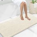 Smiry Bathroom Rugs 47X20, Luxury Chenille Extra Soft Absorbent Bath Mat