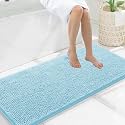 Smiry Bathroom Rugs 47X20, Luxury Chenille Extra Soft Absorbent Bath Mat