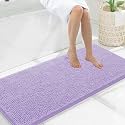 Smiry Bathroom Rugs 47X20, Luxury Chenille Extra Soft Absorbent Bath Mat
