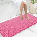 Smiry Bathroom Rugs 47X20, Luxury Chenille Extra Soft Absorbent Bath Mat