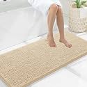 Smiry Bathroom Rugs 47X20, Luxury Chenille Extra Soft Absorbent Bath Mat