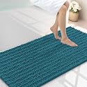 Smiry Bathroom Rugs 47X24, Extra Soft Rubber Backing Chenille Bath Mats