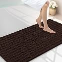 Smiry Bathroom Rugs 47X24, Extra Soft Rubber Backing Chenille Bath Mats