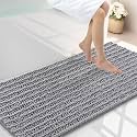 Smiry Bathroom Rugs 47X24, Extra Soft Rubber Backing Chenille Bath Mats