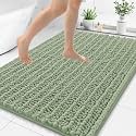 Smiry Bathroom Rugs 48X32, Extra Soft Rubber Backing Chenille Bath Mats