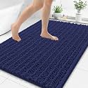 Smiry Bathroom Rugs 48X32, Extra Soft Rubber Backing Chenille Bath Mats