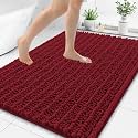 Smiry Bathroom Rugs 48X32, Extra Soft Rubber Backing Chenille Bath Mats