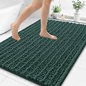 Smiry Bathroom Rugs 48X32, Extra Soft Rubber Backing Chenille Bath Mats