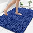 Smiry Bathroom Rugs 48X32, Extra Soft Rubber Backing Chenille Bath Mats