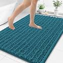 Smiry Bathroom Rugs 48X32, Extra Soft Rubber Backing Chenille Bath Mats