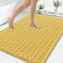 Smiry Bathroom Rugs 48X32, Extra Soft Rubber Backing Chenille Bath Mats