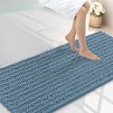 Smiry Bathroom Rugs 59X20, Extra Soft Rubber Backing Chenille Bath Mats