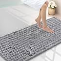 Smiry Bathroom Rugs 59X20, Extra Soft Rubber Backing Chenille Bath Mats