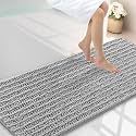 Smiry Bathroom Rugs 59X20, Extra Soft Rubber Backing Chenille Bath Mats