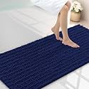 Smiry Bathroom Rugs 59X20, Extra Soft Rubber Backing Chenille Bath Mats