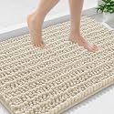Smiry Bathroom Rugs 59X24, Extra Soft Rubber Backing Chenille Bath Mats
