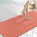 Smiry Bathroom Rugs 59X24, Extra Soft Rubber Backing Chenille Bath Mats