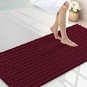 Smiry Bathroom Rugs 59X24, Extra Soft Rubber Backing Chenille Bath Mats