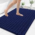 Smiry Bathroom Rugs 59X35, Extra Soft Rubber Backing Chenille Bath Mats