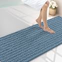 Smiry Bathroom Rugs 70X24, Extra Soft Rubber Backing Chenille Bath Mats