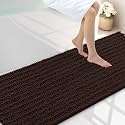 Smiry Bathroom Rugs 70X24, Extra Soft Rubber Backing Chenille Bath Mats