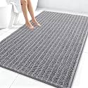 Smiry Bathroom Rugs 84X60, Extra Soft Rubber Backing Chenille Bath Mats