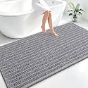 Smiry Bathroom Rugs 96X36, Extra Soft Rubber Backing Chenille Bath Mats