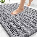 Smiry Bathroom Rugs 30X20, Extra Soft Rubber Backing Chenille Bath Mats