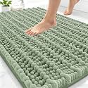 Smiry Bathroom Rugs 30X20, Extra Soft Rubber Backing Chenille Bath Mats