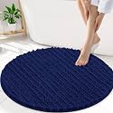 Smiry Bathroom Rugs Round 30X30, Extra Soft Rubber Backing Bath Mats