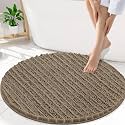Smiry Bathroom Rugs Round 30X30, Extra Soft Rubber Backing Bath Mats