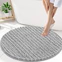 Smiry Bathroom Rugs Round 30X30, Extra Soft Rubber Backing Bath Mats